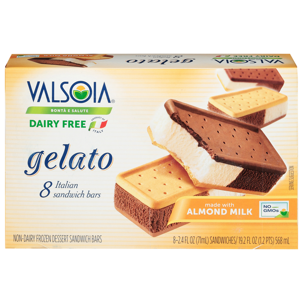 Almond Milk Dairy Free Gelato Sandwich Bars