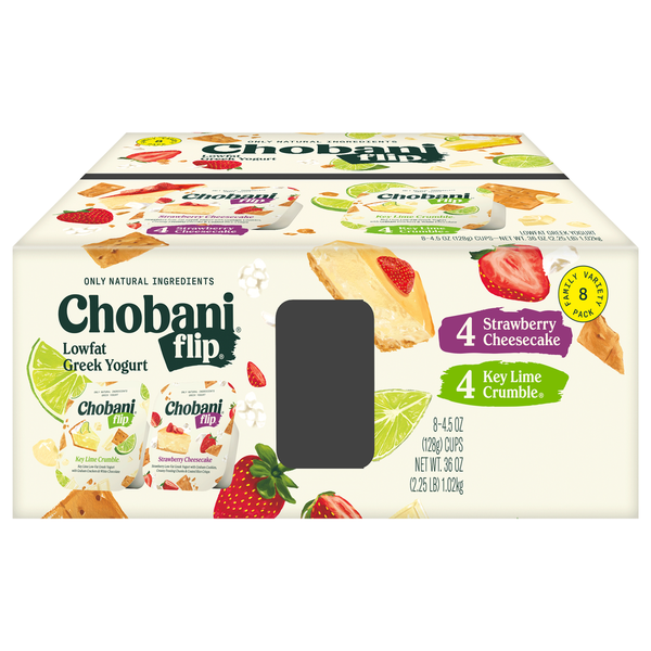 Chobani Yogurt, Greek, Strawberry Cheesecake/Key Lime Crumble