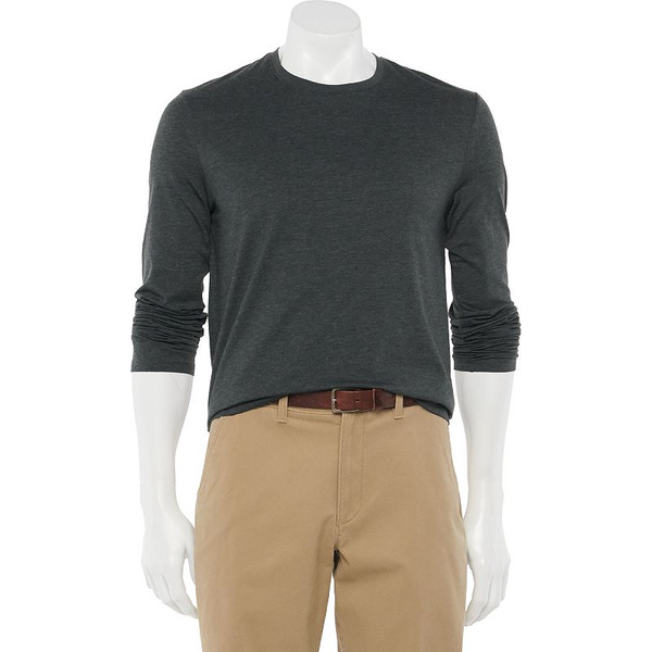 Apt. 9 Men's Apt. 9® Premier Flex Crewneck Tee, Size: Large, Dark Slate Grey