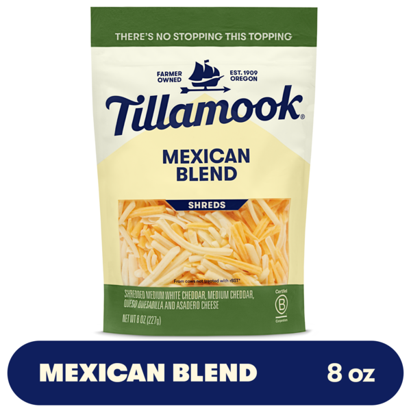Tillamook Mexican Blend Shredded Cheese, 8oz