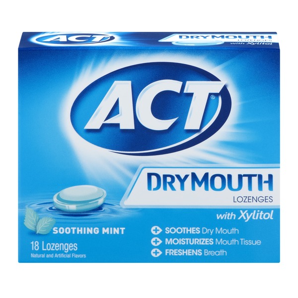 Act Dry Mouth Lozenges with Xylitol Soothing Mint 18 CT (18 ct