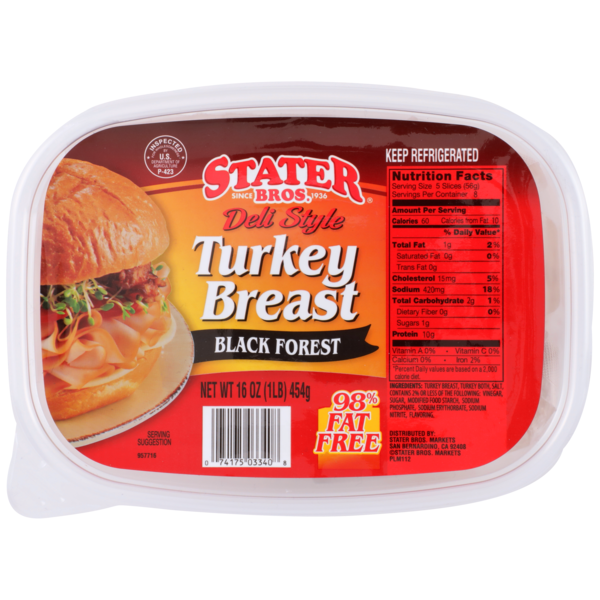 Stater Bros Black Forest Deli Style Turkey Breast (16 oz) Instacart