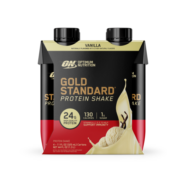 Optimum Nutrition Gold Standard Vanilla Protein Shake, 4 Count