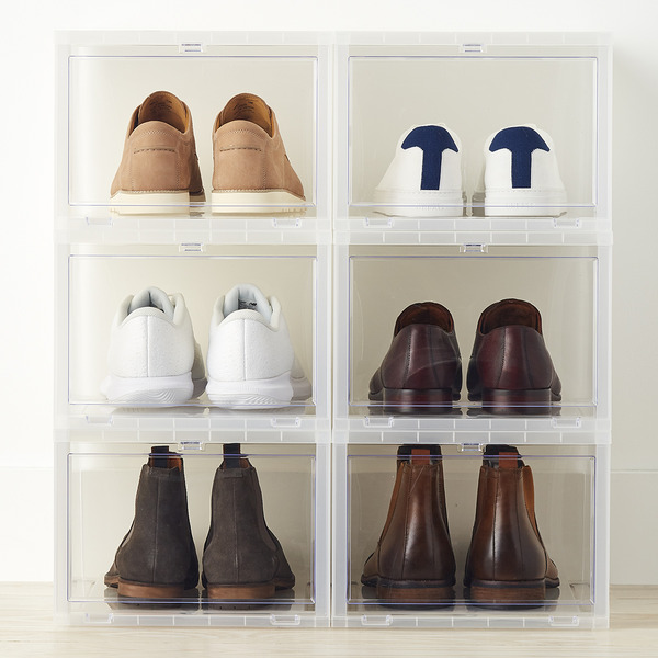 Best Value Case of 6 X-Large Drop-Front Shoe Box - Translucent - 12-3/8" x 16-1/8" x 9" h