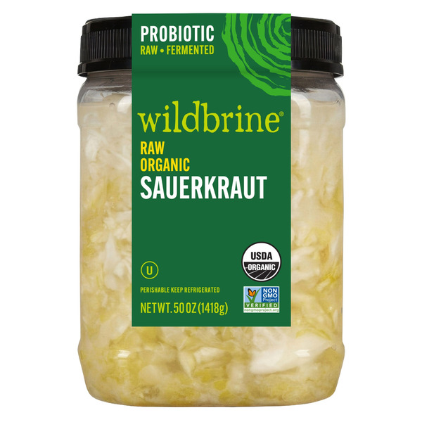 Organic Raw Geen Sauerkraut, 50 oz