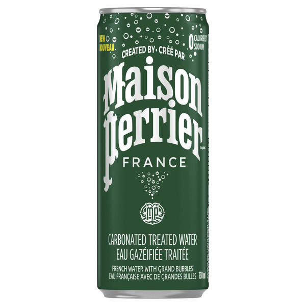 Perrier Carbonated Natural Spring Water Sleek Cans