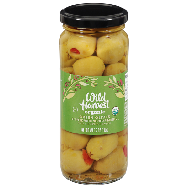 Wild Harvest Organic Green Olives Stuffed With Sliced Pimiento