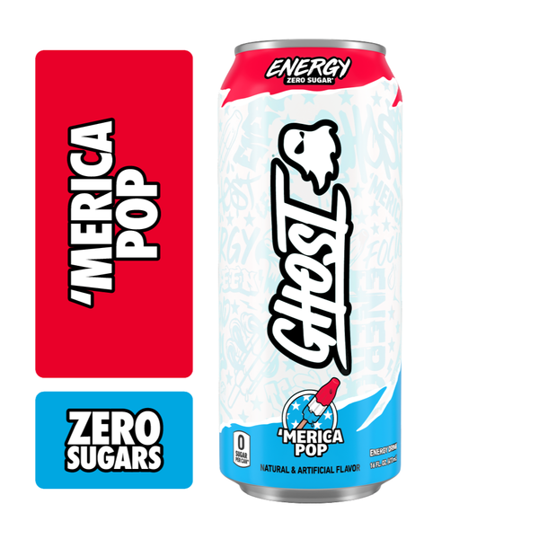 GHOST Zero Sugar Energy Drink, Merica Pop