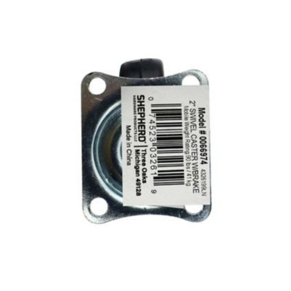 Shepherd 6 in. 800 lb. Capacity Titan Polyurethane Plate Caster, Swivel