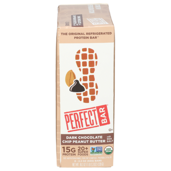 Perfect Bar Organic Dark Chocolate Chip Peanut Butter Bars 8 Pack