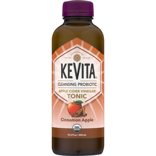 KeVita Cleansing Probiotic Apple Cider Vinegar Tonic Cinnamon Apple (15