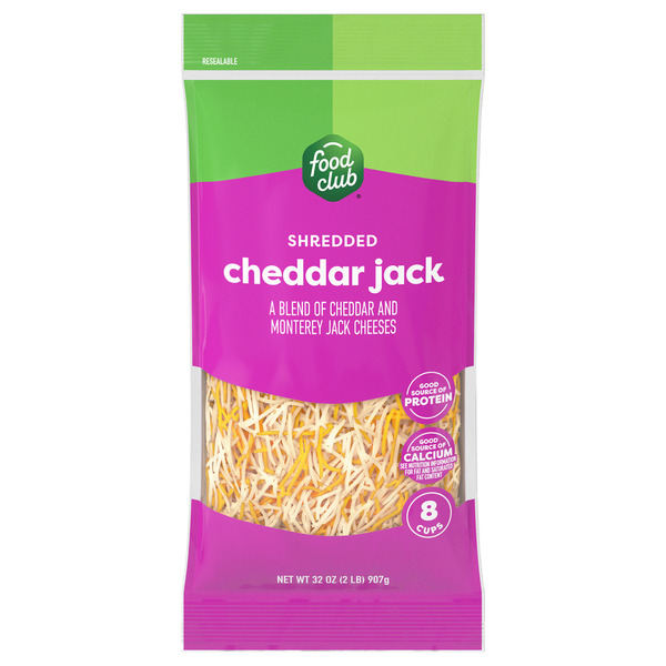 Food Club Cheddar Jack A Blend Of Cheddar And Monterey Jack Shredded ...
