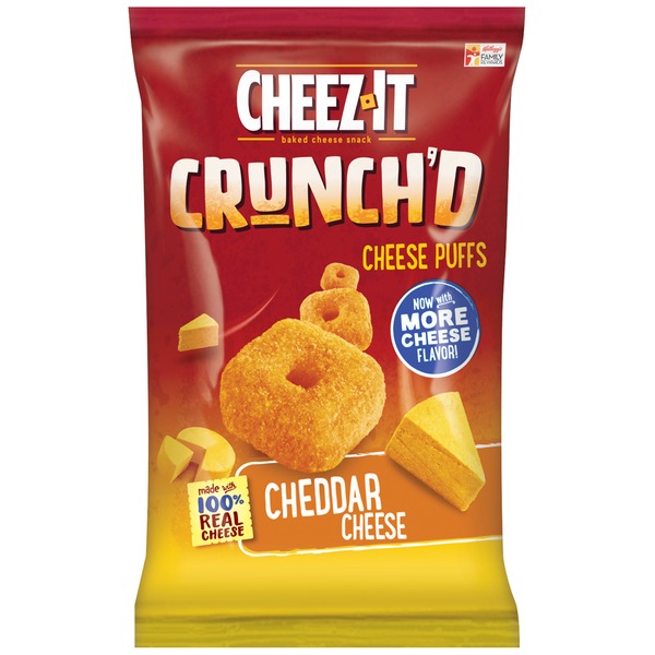 CheezIt Crunch'd Cheddar Cheese Baked Cheese Snack (8 oz) Instacart