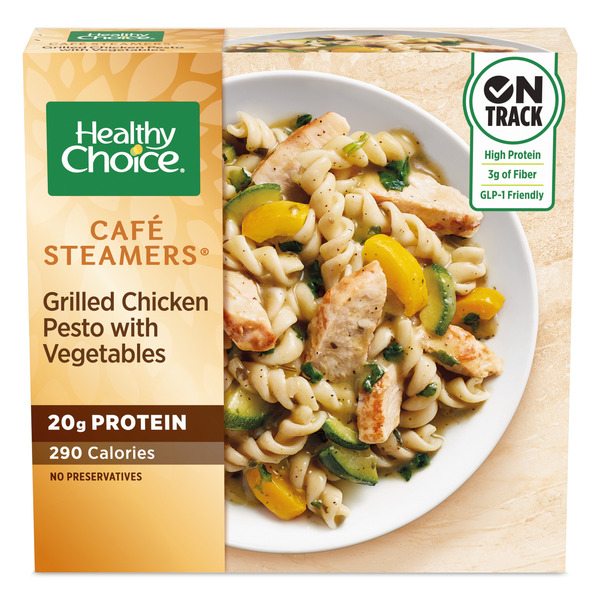 Healthy Choice Cafe Steamers Grilled Chicken Pesto With Vegetables, Frozen Meal