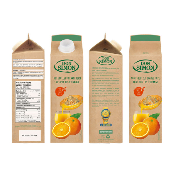 Don Simon 100% Orange Juice 4 x 1 L