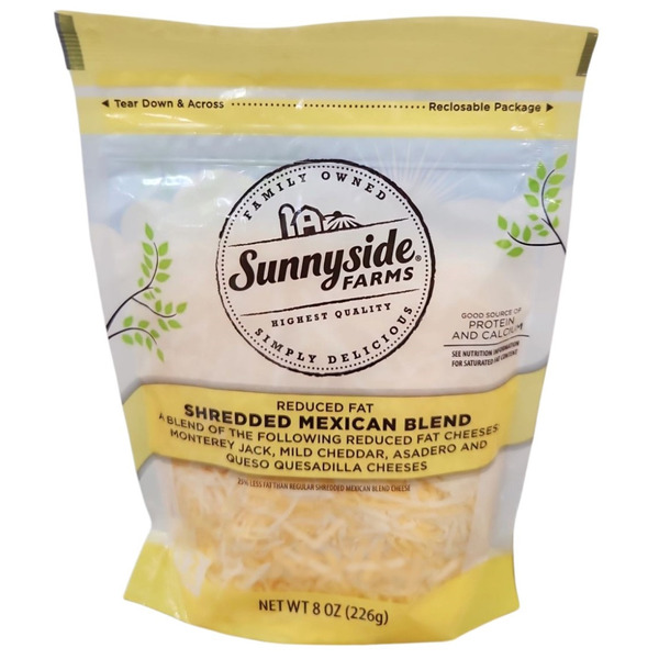 Sunnyside Farms 2% Reduced Fat Mexican Shredded Cheese Same-Day