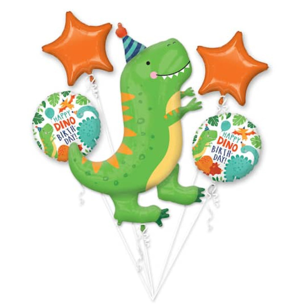 Anagram INFLATED Dinosaur Dinomite Party Foil Balloon Bouquet