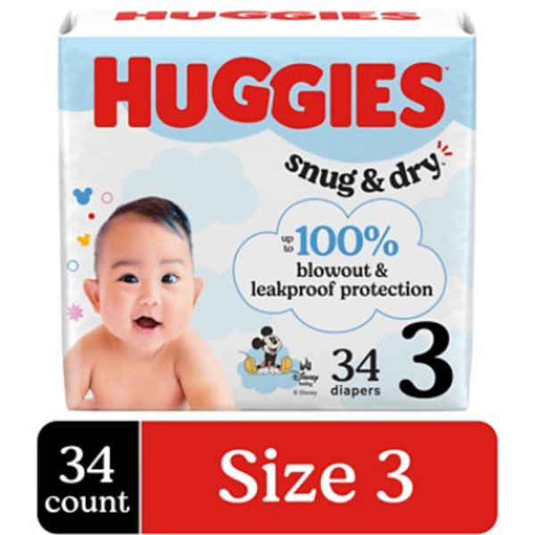 Huggies Size 3 (16-28 lb) Diapers (16-28 lbs (7-13 kg))