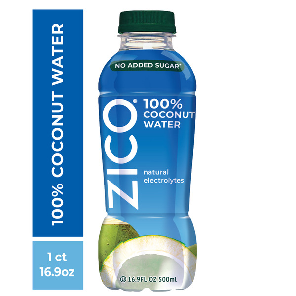 ZICO Natural 100% Coconut Water Drink, No Sugar Added Gluten Free