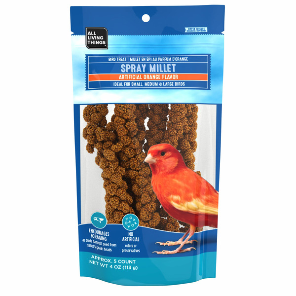 All Living Things Orange Spray Millet Ideal For Small Medium & Large Birds