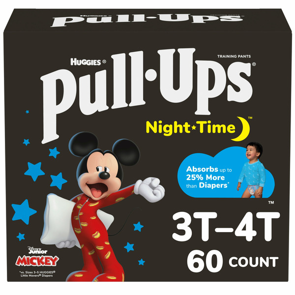 Pull-Ups Boys' Night-Time Potty Training Pants, 3T-4T (32-40 lbs)