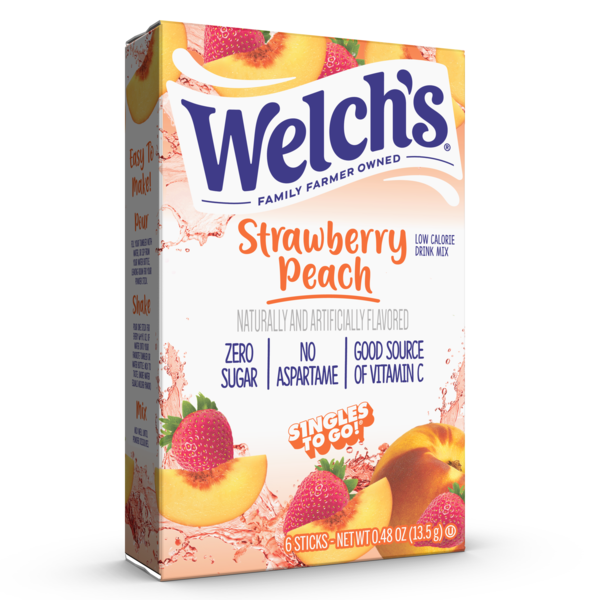 Welch's Singles to Go, Strawberry Peach Drink Mix Same-Day