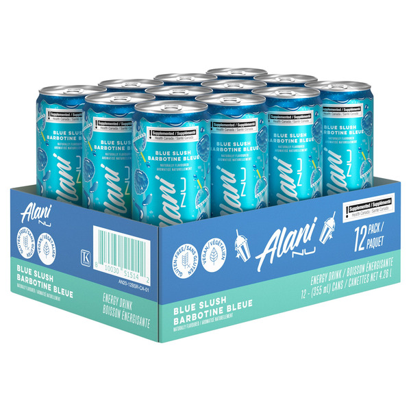 Alani Nu Blue Slush Naturally Flavored Energy Drink