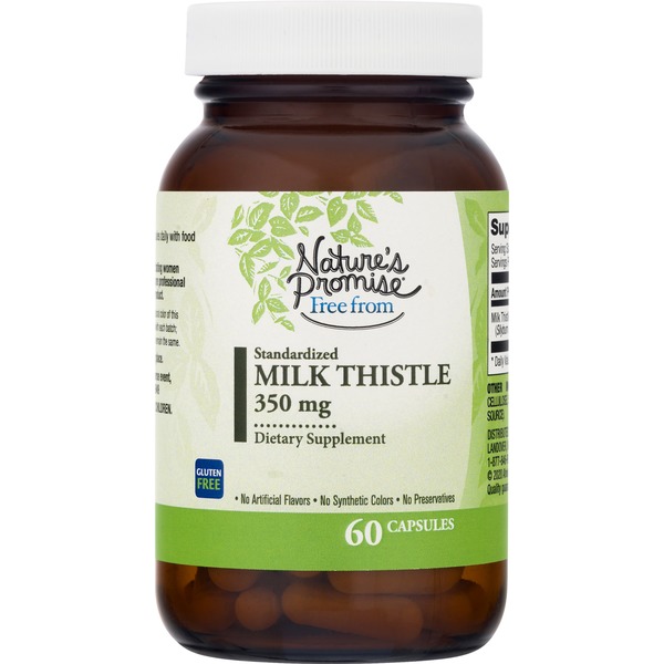 Nature's Promise Milk Thistle, Standardized, 350 mg, Capsules (60 each) Instacart