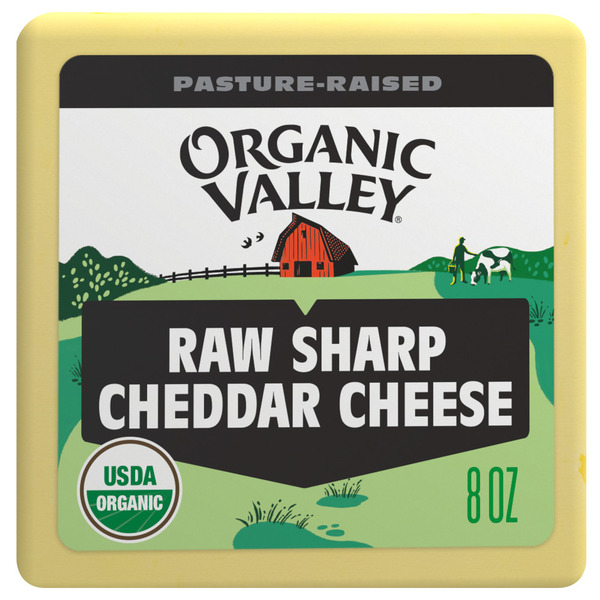 cheeseオーダーページ Organic Valley® Raw Organic Sharp Cheddar Cheese Block Same