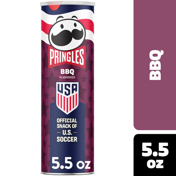 Pringles BBQ Potato Crisps Chips, Lunch Snacks, 5.5 oz