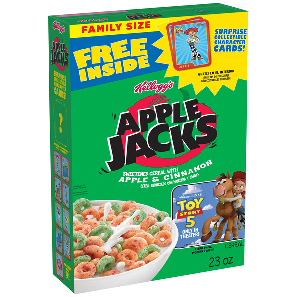Kellogg's Apple Jacks Breakfast Cereal, Kids Snacks, Family Breakfast, Giant Size, Original,  Box (1 Box)
