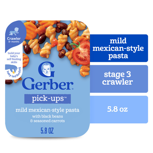 Gerber Pick-Ups Mild Mexican-Style Pasta With Black Beans & Seasoned Carrots Toddler Meals