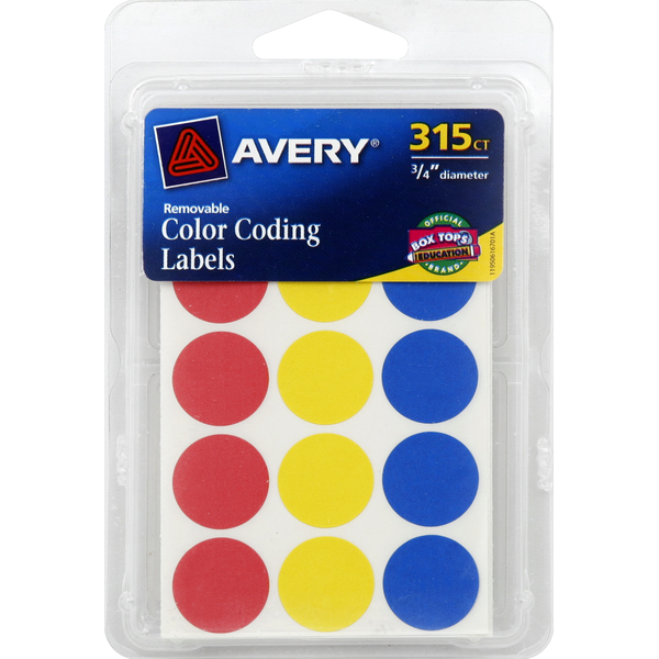 Avey Color Coding Labes Rectangular Avery Color Coding Labels, Removable Same-Day Delivery or Pickup ...