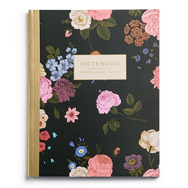 Èccolo Floral Composition Notebook - Black