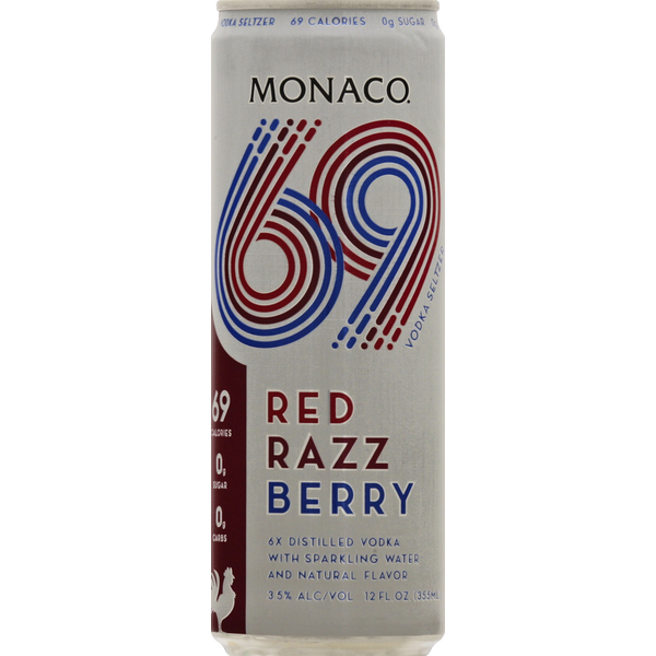 モナコ「monaco」 Monaco Vodka Seltzer, Red Razz Berry Same-Day Delivery or Pickup
