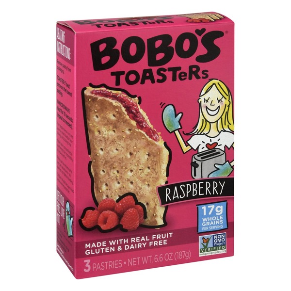 Bobos Pastries, Raspberry, Toasters (3 each) - Instacart