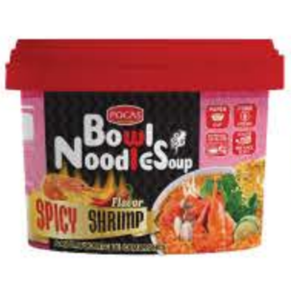 Pocas - Spicy Shrimp Bowl Noodle Soup - 3.17oz/12ct