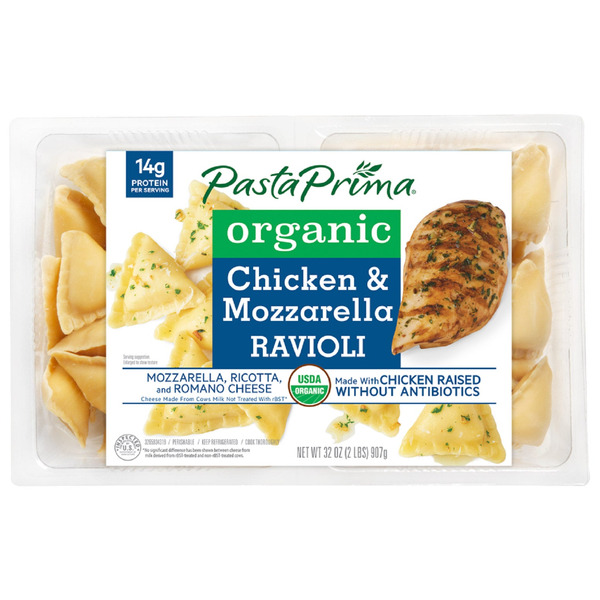 Organic Grilled Chicken & Mozzarella Ravioli, 32 oz