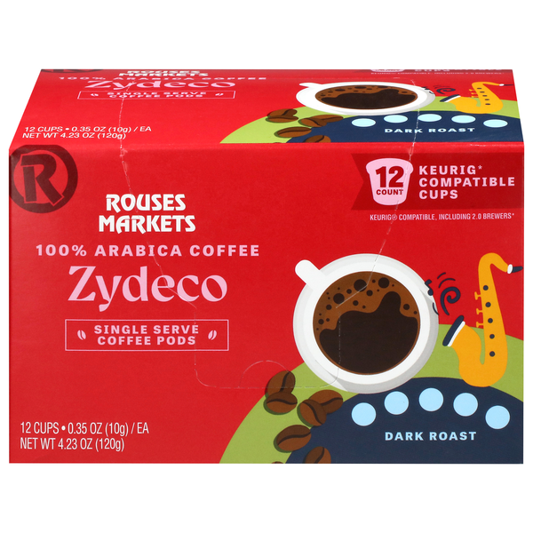 Rouses Single Serve Coffee Pods Dark Roast Zydeco Coffee Same-Day
