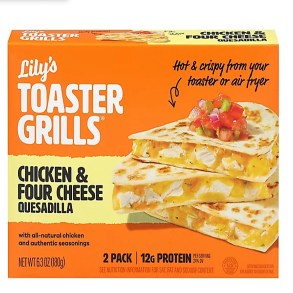 Lily's Toaster Grills Quesadilla Chicken & Four Cheese