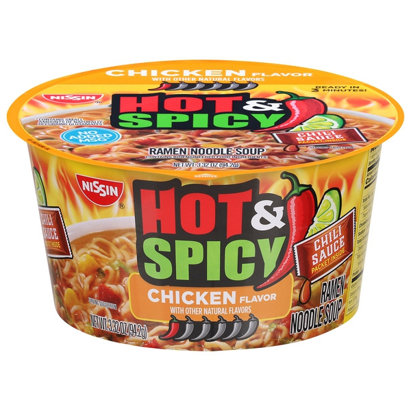Nissin Ramen Noodle Soup, Hot & Spicy, Chicken Same-Day Delivery