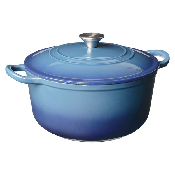 Crofton 6Qt Cast Iron Dutch Oven - Glossy Navy Gradient Same-Day