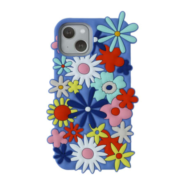 PrimeConnect iPhone 15 & 14 Flower Phone Case - Blue