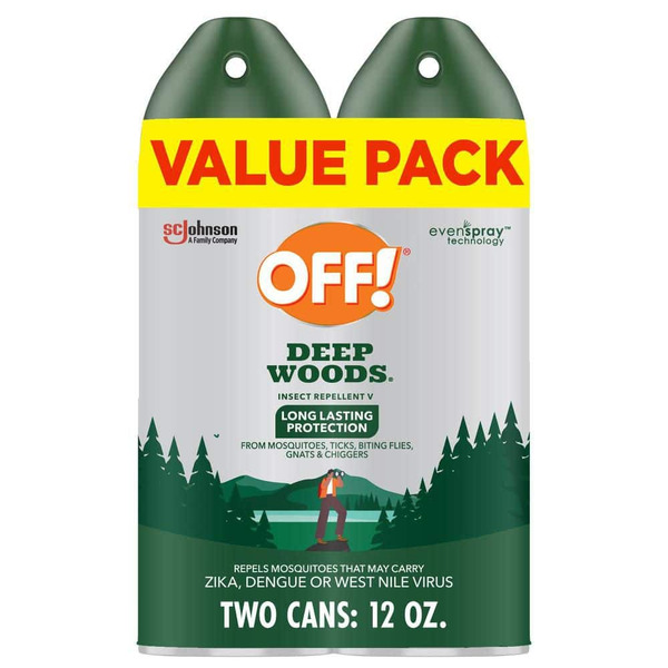 OFF! Deep Woods Insect Repellent V, Up To 8 Hours Of Mosquito Protection, 6 Oz. (2-pack)