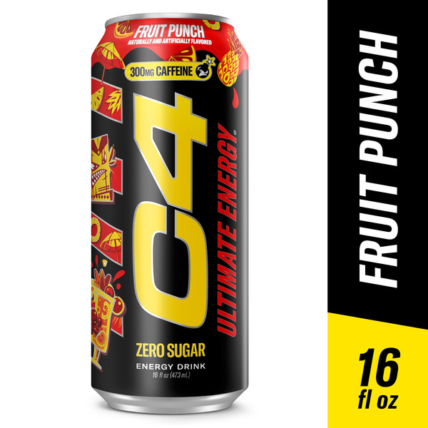 C4 Energy Ultimate Energy Drink Fruit Punch Same-Day Delivery or