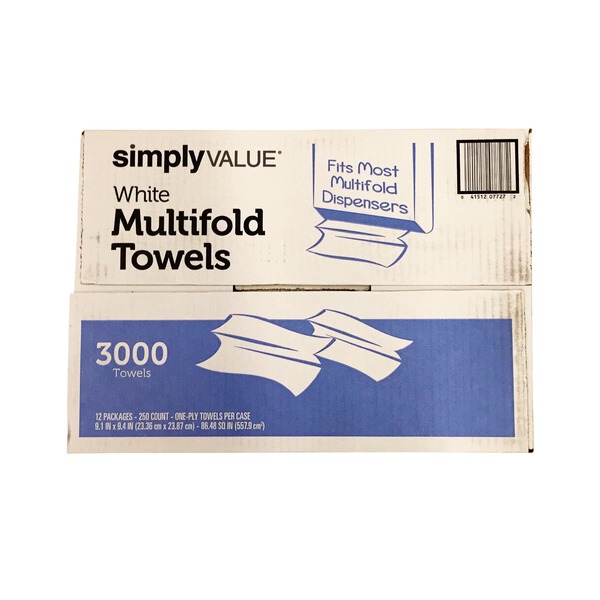 Simply Value White Multifold Towels (250 ct) from Smart & Final Instacart