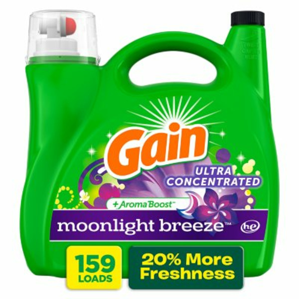 Gain Liquid Laundry Detergent, Moonlight Breeze, 159 Loads Same