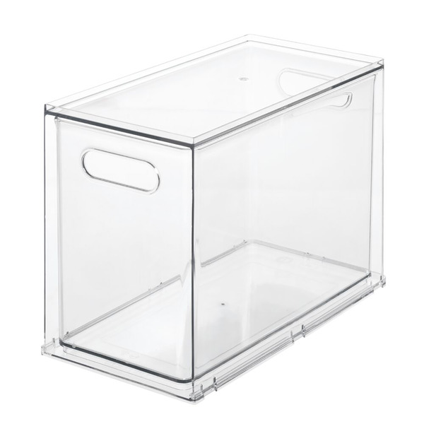 iDesign T.H.E. Tall Stackable Drawer - Clear - 6 3/4" x 12 3/8" x 9 1/4" h