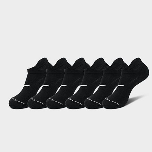 Nike Everyday Elevated No-Show Socks, M - Black
