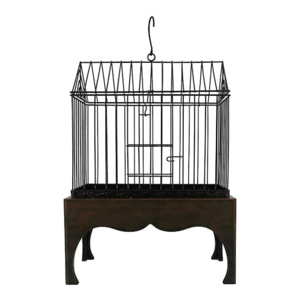 Ashland Bird Cage Tabletop Décor on Footed Stand